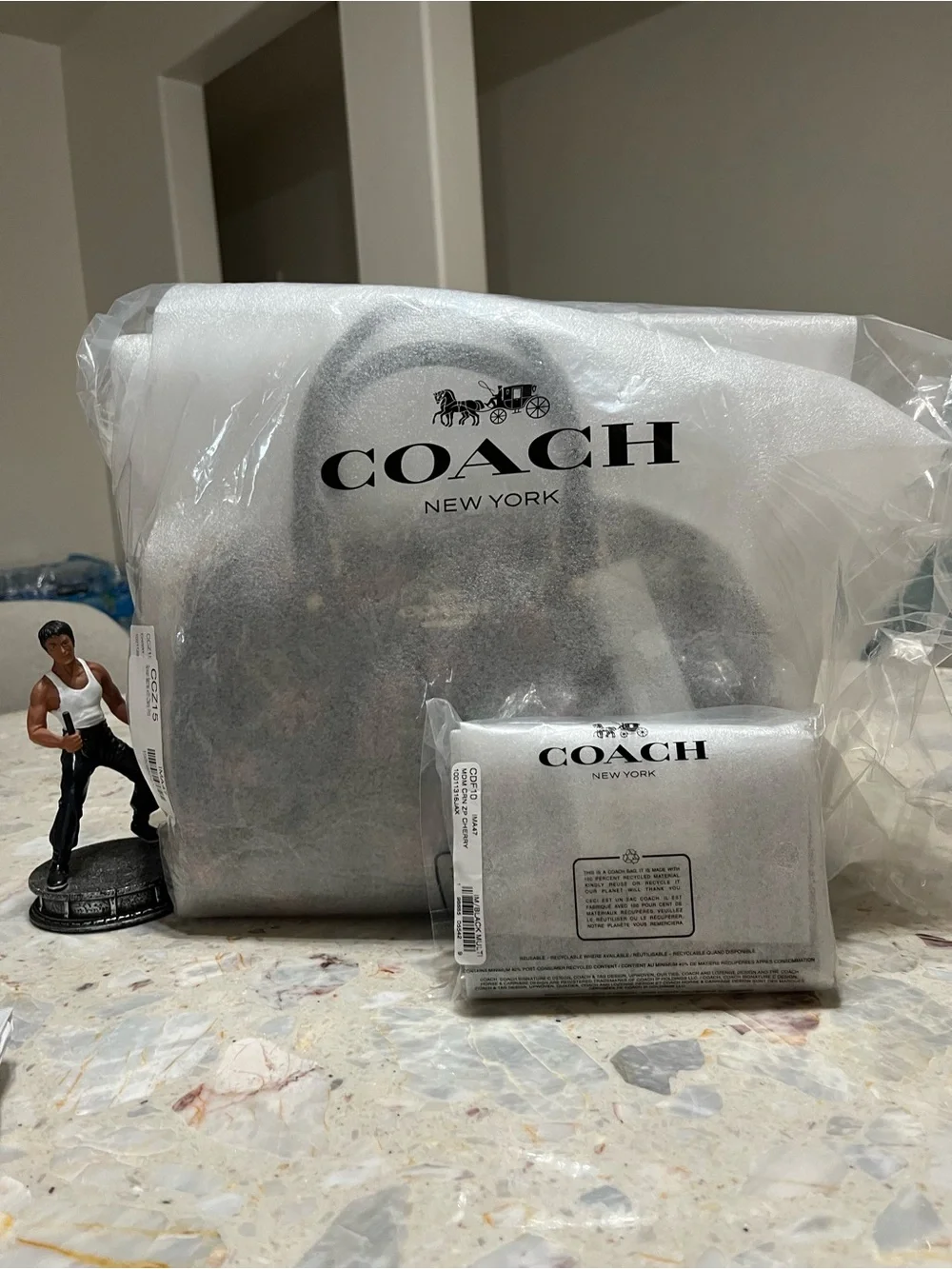 Bundle Coach  Rowan Satchel Bag With Cherry Print and wallet NWT